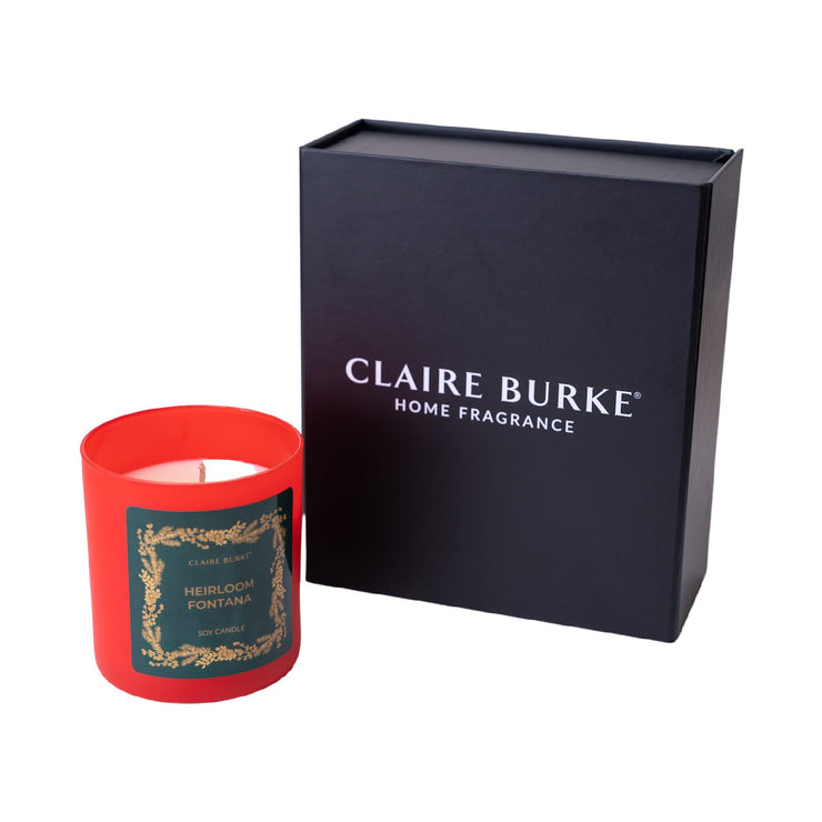 Claire Burke Holiday Candle Heirloom Fontana Candle Gift Set for Christmas